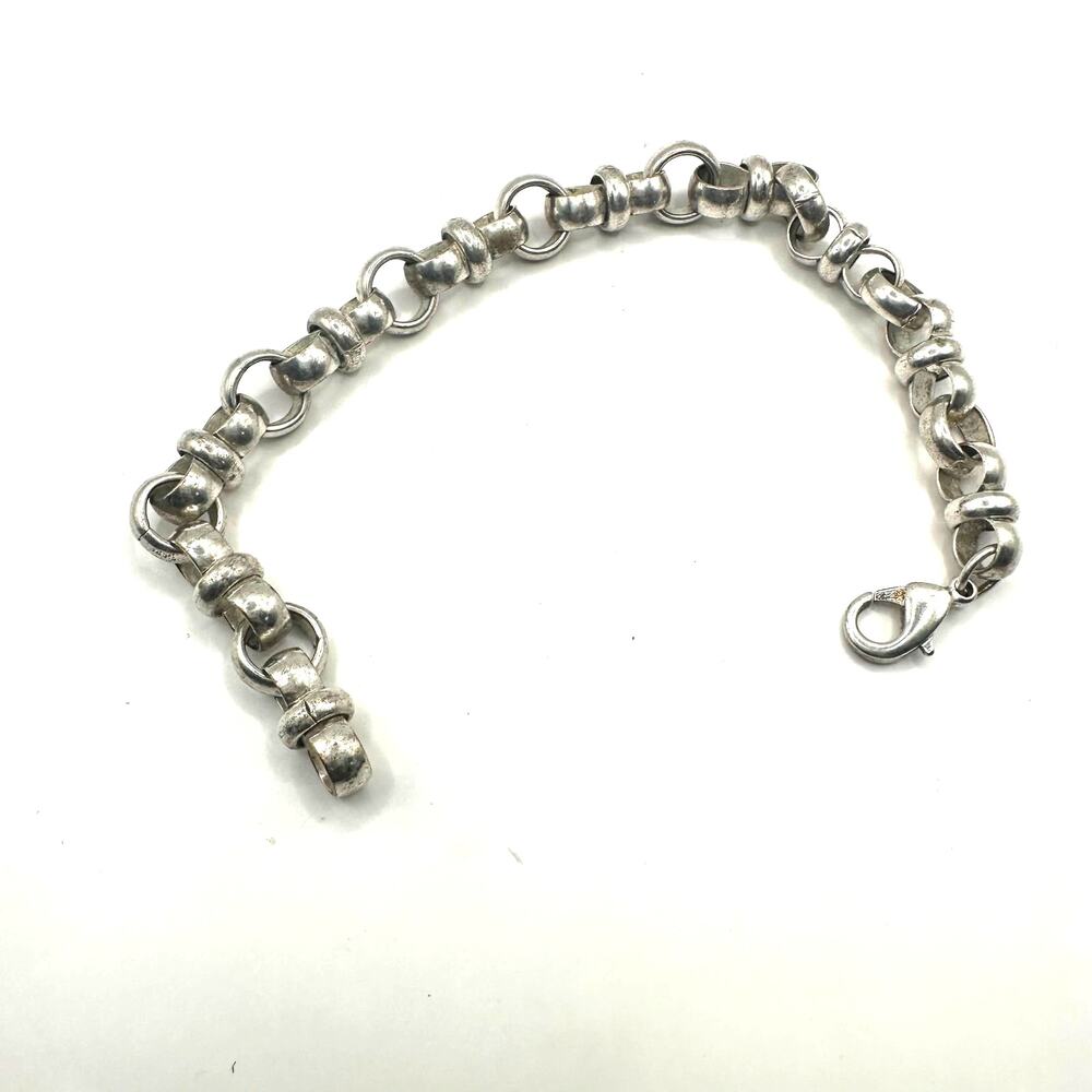 Silver tone Bracelet Boho Bohemian Chain Link Minimalist